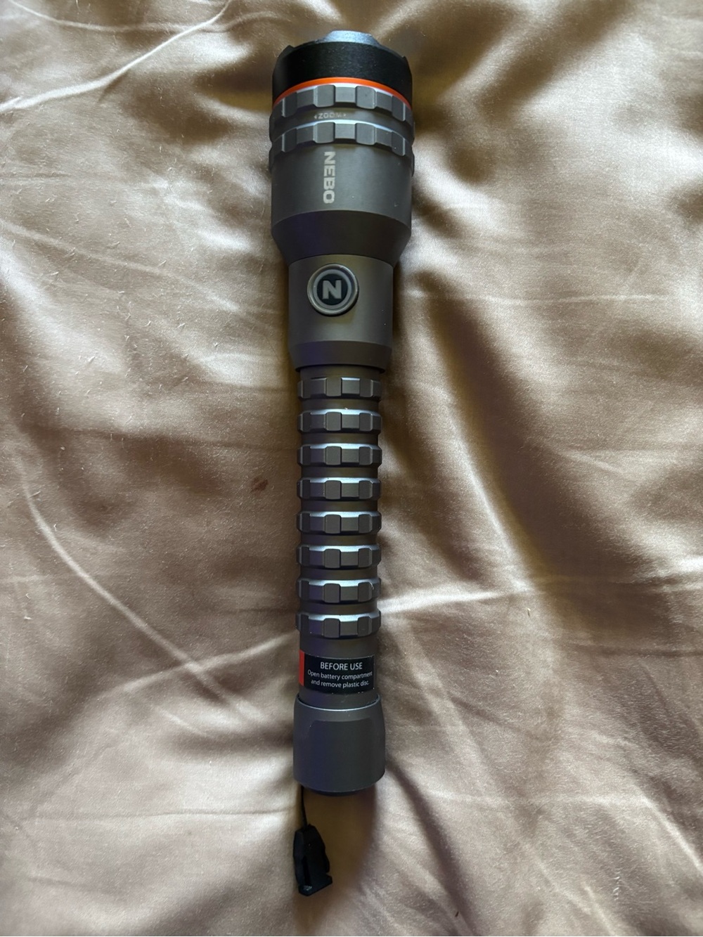 NEBO Tactical Flashlight - Gunmetal Gray with Orange Accent da Vinci 3200L